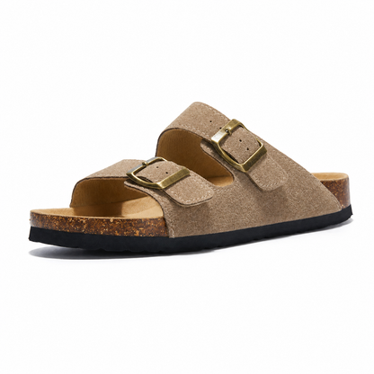 Maibulun Suede Arizona Sandals - Sand | Solmar