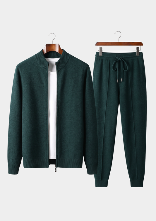 Pure Extra-Fine Merino Wool Sea Green Luzzo Set | Solmar
