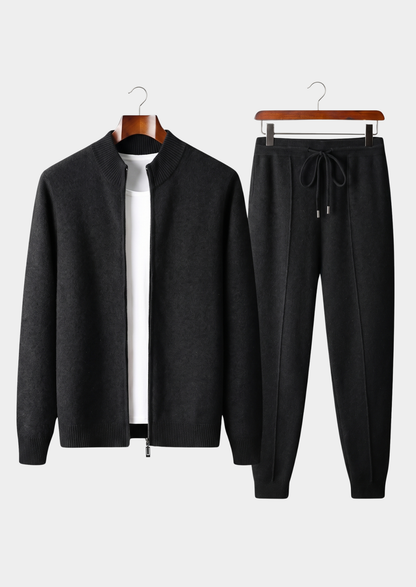 Pure Extra-Fine Merino Wool Black Luzzo Set | Solmar