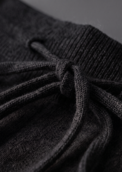 Pure Extra-Fine Merino Wool Black Luzzo Set | Solmar