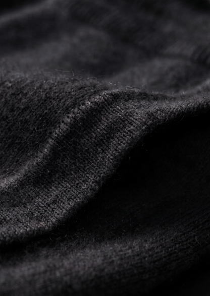 Pure Extra-Fine Merino Wool Black Luzzo Set | Solmar