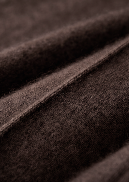 Pure Extra-Fine Merino Wool Dark Brown Luzzo Set | Solmar