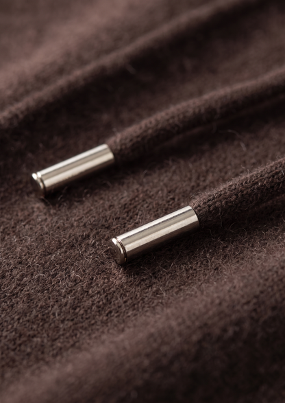 Pure Extra-Fine Merino Wool Dark Brown Luzzo Set | Solmar
