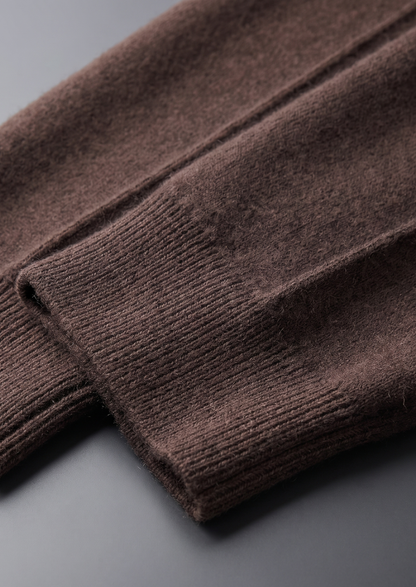 Pure Extra-Fine Merino Wool Dark Brown Luzzo Set | Solmar