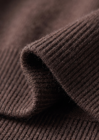 Pure Extra-Fine Merino Wool Dark Brown Luzzo Set | Solmar
