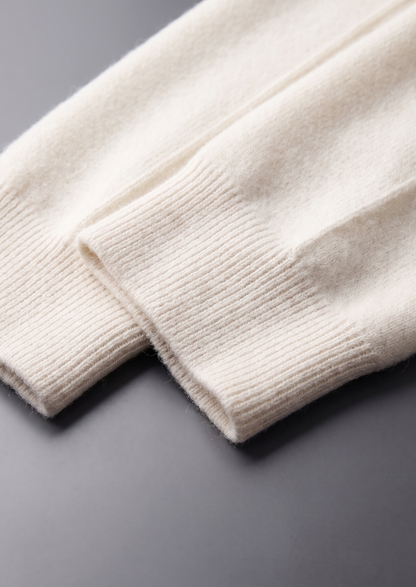 Pure Extra-Fine Merino Wool Cream White Luzzo Set | Solmar