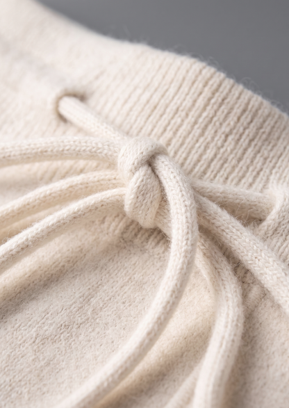Pure Extra-Fine Merino Wool Cream White Luzzo Set | Solmar