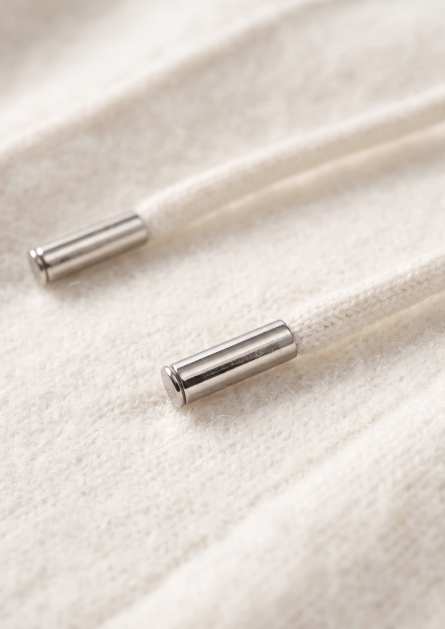 Pure Extra-Fine Merino Wool Cream White Luzzo Set | Solmar