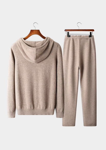 Pure Extra-Fine Merino Wool Beige Savro Set | Solmar