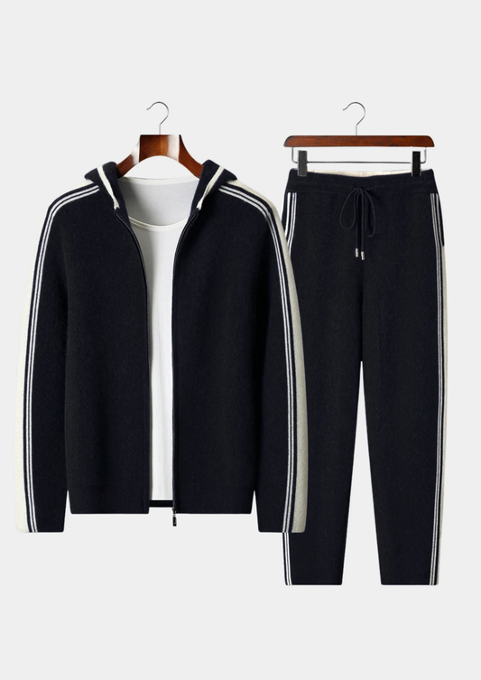 Pure Extra-Fine Merino Wool Black Damien Set | Solmar