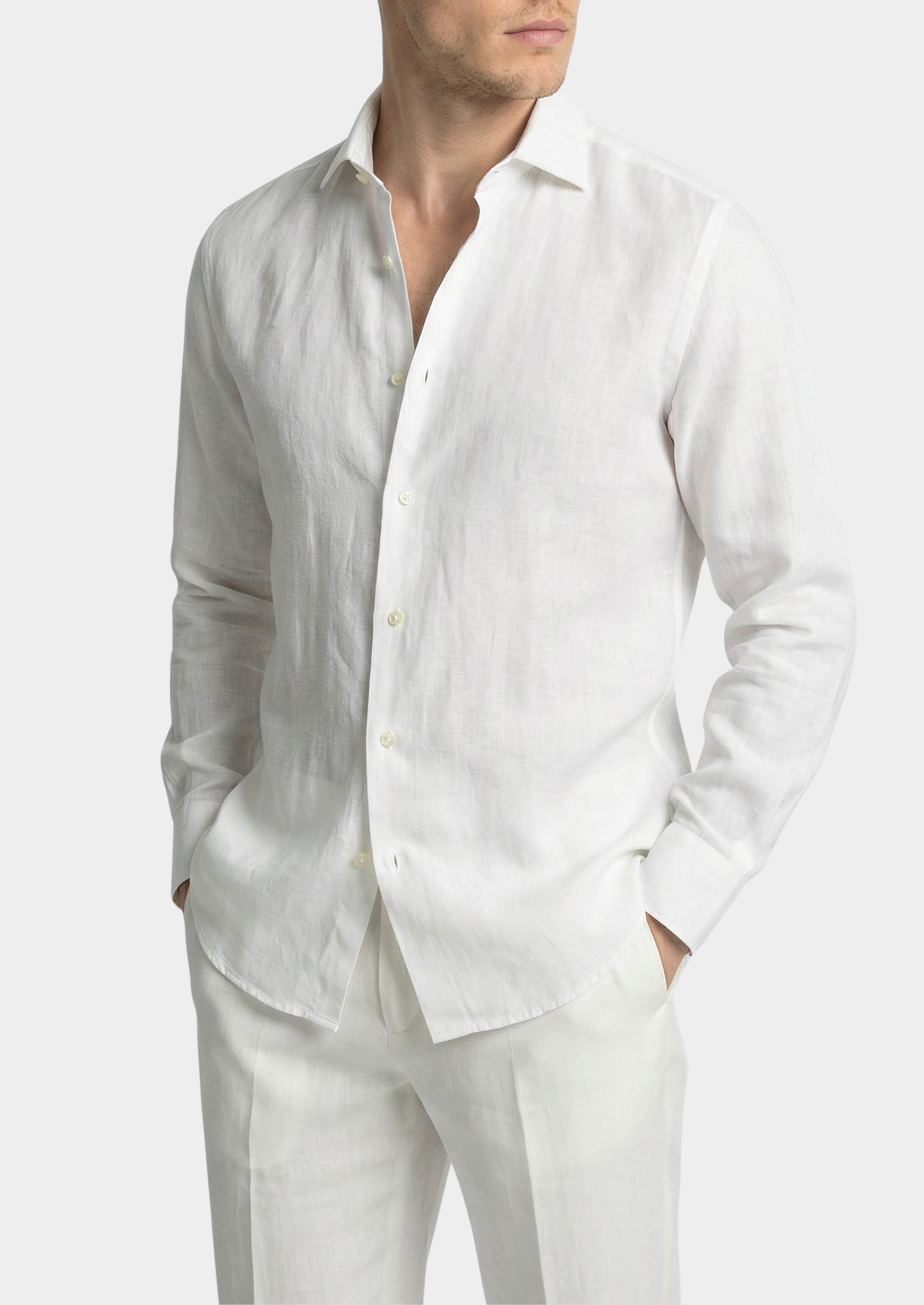 Portofino Coastal Shirt - White | Solmar